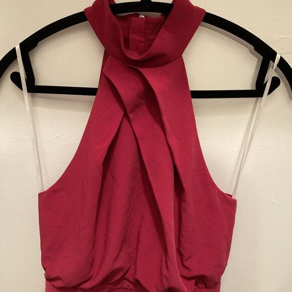 Stylestalker Hailey Romper Shorts Size Small S halter neck with pockets Pink - Picture 2 of 13